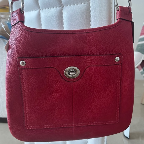 Coach Handbags - Beautiful brick red never worn Coach crossbody